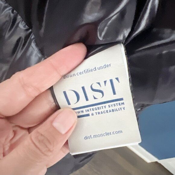 Moncler Moka Long Down Water Resistant Hooded Parka Coat Black Womens Size 0 - Picture 9 of 13